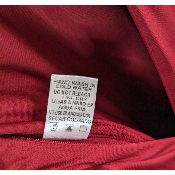 Baltic Born Maxi Dress Size Large Wine Red Boho Faux Wrap Long Sleeve V Neck A8 - Picture 12 of 13